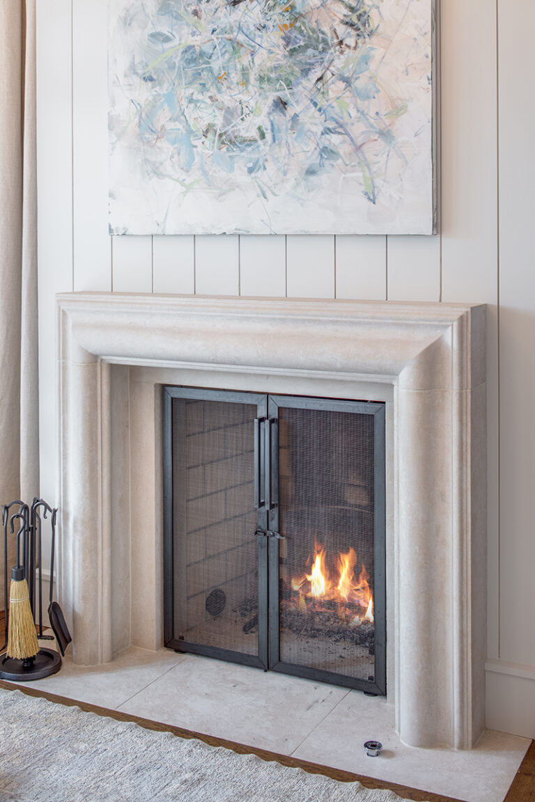 Custom hand-forged fire screen by The Heirloom Companies